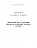 MOTIVOS DEL PROTESTANTISMO DENTRO DE LA RELIGION CATOLICA ROMANA