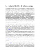La evolución histórica de la farmacología