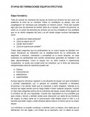 CUALES SON LAS ETAPAS DE FORMACIONDE EQUIPOS EFECTIVOS