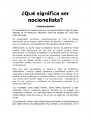 Que significa ser nacionalista