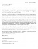 Carta al Instituto Mexicano del Seguro Social