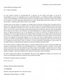 Carta al Instituto Mexicano del Seguro Social