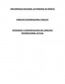 EXTENSION Y DIVERSIFICACION DEL DERECHO INTERNACIONAL ACTUAL