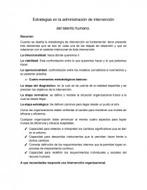 CUALES SON LAS ESTRATEGIAS INTERVENCION AL TALENTO HUMANO. Página 1