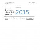 La dimensión cultural de la vida social