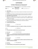 Cuestionario: “La Ética Profesional y/o Empresarial”