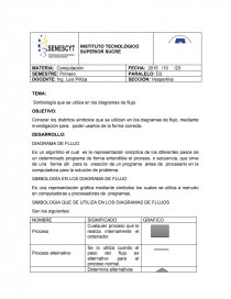 Simbología que se utiliza en los diagramas de flujo.. Página 1