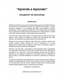 Aprende a aprender. Autogestión del aprendizaje