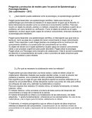 Preguntas y protocolos de modelo para 1er parcial de Epistemología y Psicología Genética.