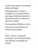 10 claves para realizar una campaña política estratégica