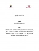 PREVENCIÓN DE RIESGOS PSICOSOCIALES ENFOCADA EN LA CARGA LABORAL: ESTUDIO COMPARATIVO DE TRABAJADORES DEL SECTOR PÚBLICO Y DEL SECTOR PRIVADO EN LA CIUDAD DE QUITO