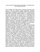 QUIE FUE MAX WEBER Y SU VISIÓN DE LA CIUDAD