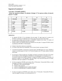 TALLER 1: INTERÉS SIMPLE. Página 1