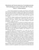 Resumen Relatoría de Panel sobre las Consideraciones Metodológicas para el Estudio del Proceso Salud – Enfermedad.docx
