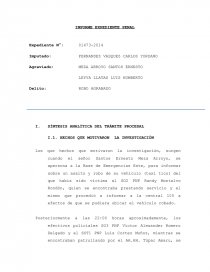 Robo Agravado . INFORME EXPEDIENTE PENAL. Página 1