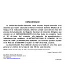 UN GRAN EJEMPLO DE COMUNICADO