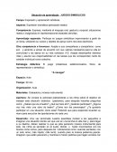Competencia: Expresa, mediante el lenguaje oral, gestual y corporal, situaciones reales o imaginarias en representaciones teatrales sencillas.