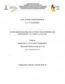 Planeación sobre la lectura en preescolar