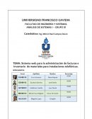 Sistema web para la administración de facturas e Inventario de materiales para instalaciones telefónicas