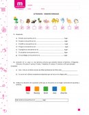 Actividades: números ordinales