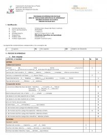Programa de Integración Escolar. Página 1