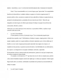 JOHN C. MAXWELL LAS 17 LEYES INCUESTIONABLES DEL TRABAJO EN EQUIPO. Página 1