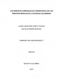 LOS DERECHOS HOMOSEXUALES CONSERVANDO AÚN LOS PRINCIPIOS MORALES DE LA SOCIEDAD COLOMBIANA