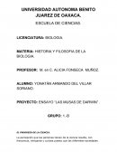 PROYECTO: ENSAYO “LAS MUSAS DE DARWIN” .