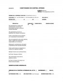 CUESTIONARIO DE CONTROL INTERNO VOLKSWAGEN S.A DE C.V