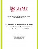 La importancia de la administración del tiempo en el personal del sector de comercialización y su influencia en la productividad