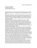 Carta a Sra Presidente de La Nación Argentina