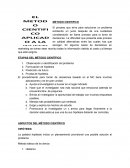 ETAPAS DEL MÉTODO CIENTÍFICO