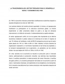 LA TRASCENDENCIA DEL SECTOR TERCIARIO PARA EL DESARROLLO SOCIAL Y ECONOMICO DEL PAIS.