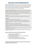 Asesor técnico como metodólogo deportivo.