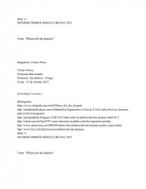INFORME PRIMER DEBATE GRUPAL 2015. Página 1