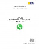 ANÁLISIS COMPARATIVOS Y COMPETITIVOS WHATSAPP