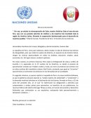 Ejemplo de discurso de apertura para modelo de la onu