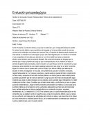 Evaluación psicopedagogica caso