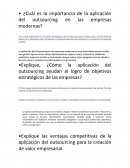 Importancia outsourcing
