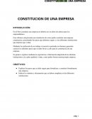 CONSTITUCION DE UNA EMPRESA