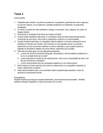 Tarea: Prepárate para vender un producto. Página 1