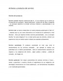 Atributos y productos del servicio