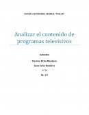 Analizar contenido de programas televisivos