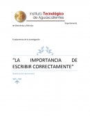 CUAL ES LA IMPORTANCIA DE ESCRIBIR CORRECTAMENTE