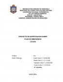 PROYECTO DE INVESTIGACION SOBRE PLAN DE EMERGENCIA