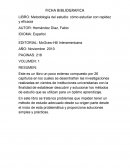 Fichas Metodología del estudio: cómo estudiar con rapidez y eficacia