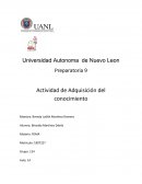 Actividad de Adquisición del conocimiento