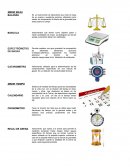 Instrumentos que tienen como objetivo pesar y medir cantidades de masa se distinguen por las de escala y precisión deben ser calibradas.