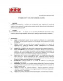 PROCEDIMIENTO PARA VERIFICACION DE EQUIPOS