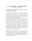 IMPORTANCIA DE LA REALIZACIÓN DE UN PLAN DE MARKETING DENTRO DE UNA ORGANIZACIÓN